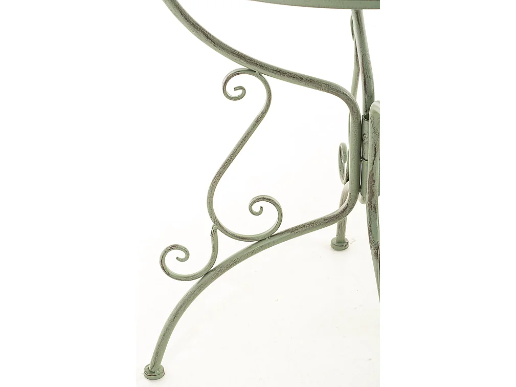 Table d'appoint de jardin - rond Ø 70 cm - Métal - Vert antique - Amanda