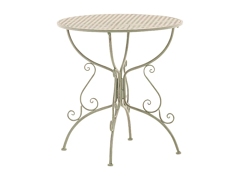 Bijzettafel tuin - rond Ø 70 cm - Metalen - Vert antique - Amanda