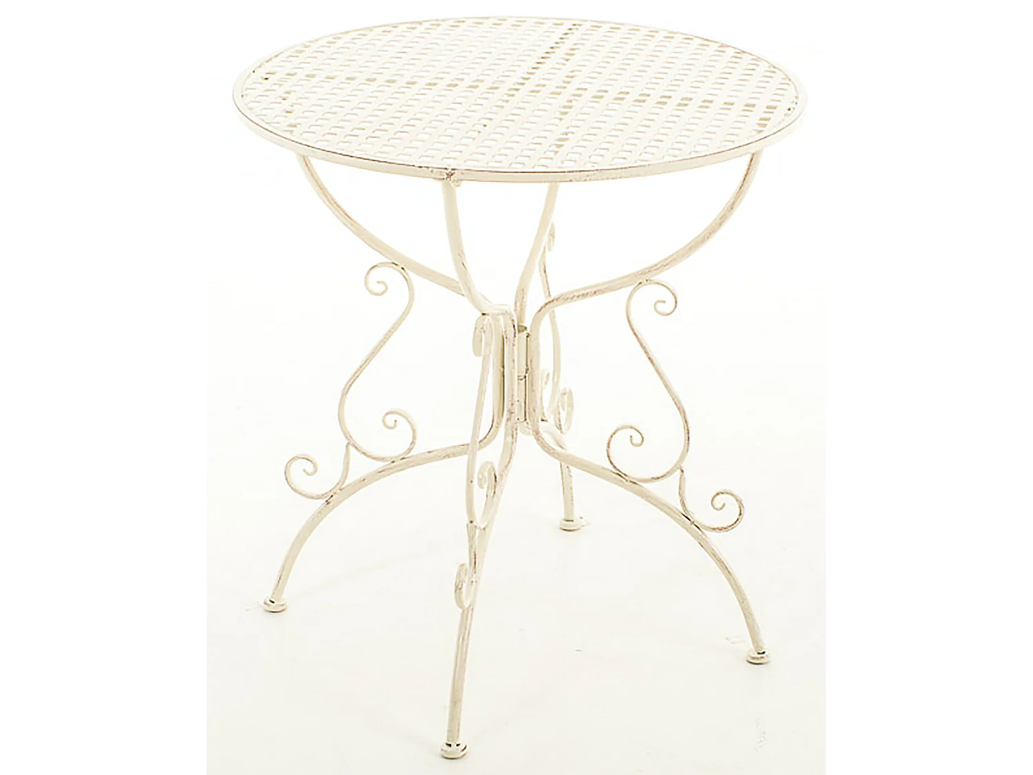 Tavolino da giardino - intorno Ø 70 cm - Metallo - Crème antique - Amanda