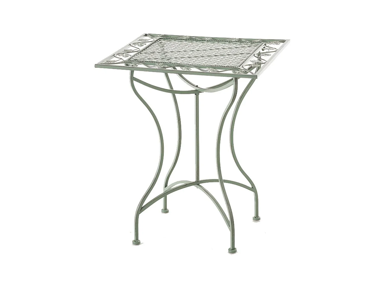 Table d'appoint de jardin - carré - Métal - 60 x 60 cm - Vert antique - Asina