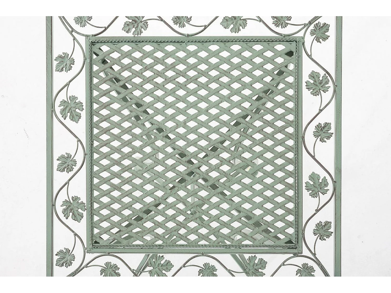 Mesa auxiliar de jardín - Cuadrada - Metal - 60 x 60 cm - Verde antiguo - Asina