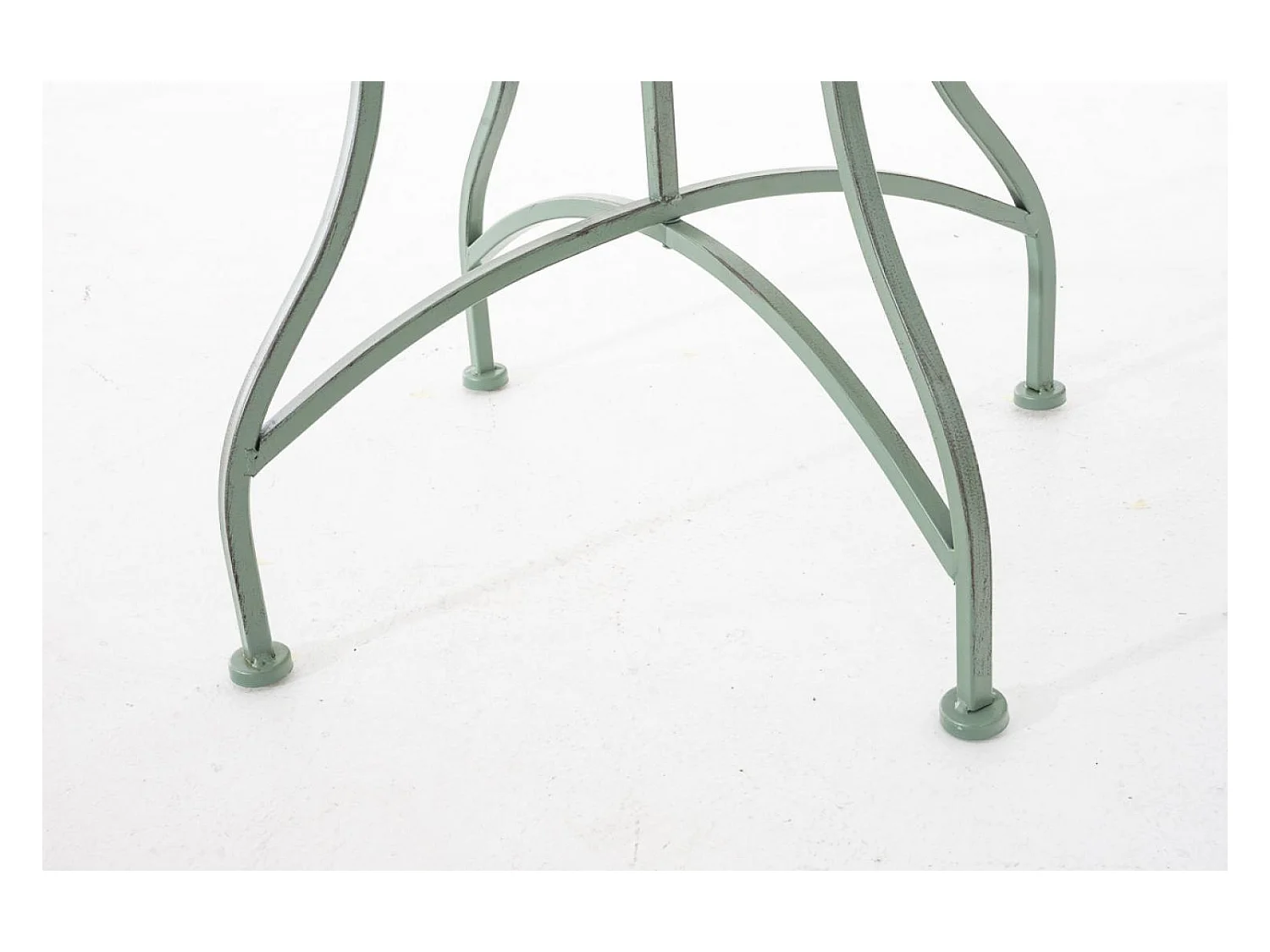 Mesa auxiliar de jardín - Cuadrada - Metal - 60 x 60 cm - Verde antiguo - Asina