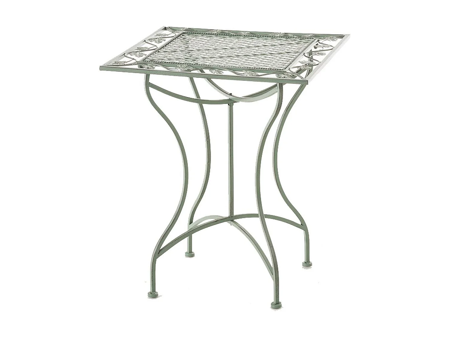 Table d'appoint de jardin - carré - Métal - 60 x 60 cm - Vert antique - Asina