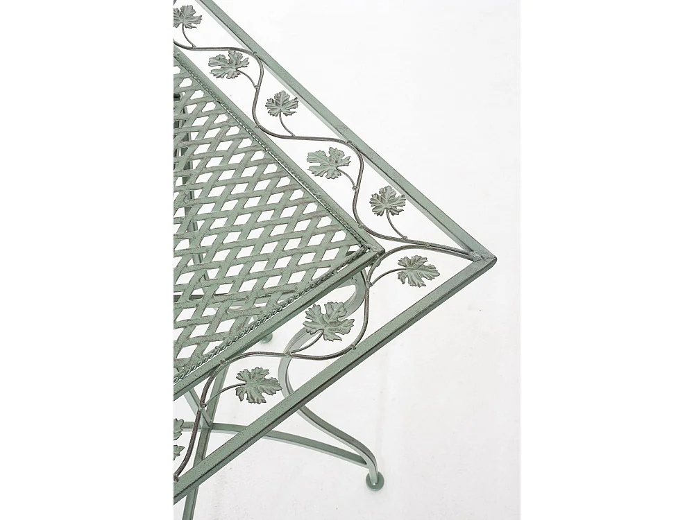 Table d'appoint de jardin - carré - Métal - 60 x 60 cm - Vert antique - Asina