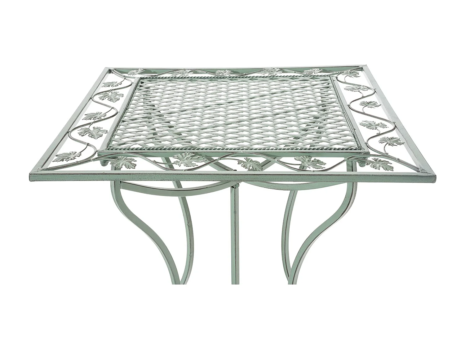 Table d'appoint de jardin - carré - Métal - 60 x 60 cm - Vert antique - Asina