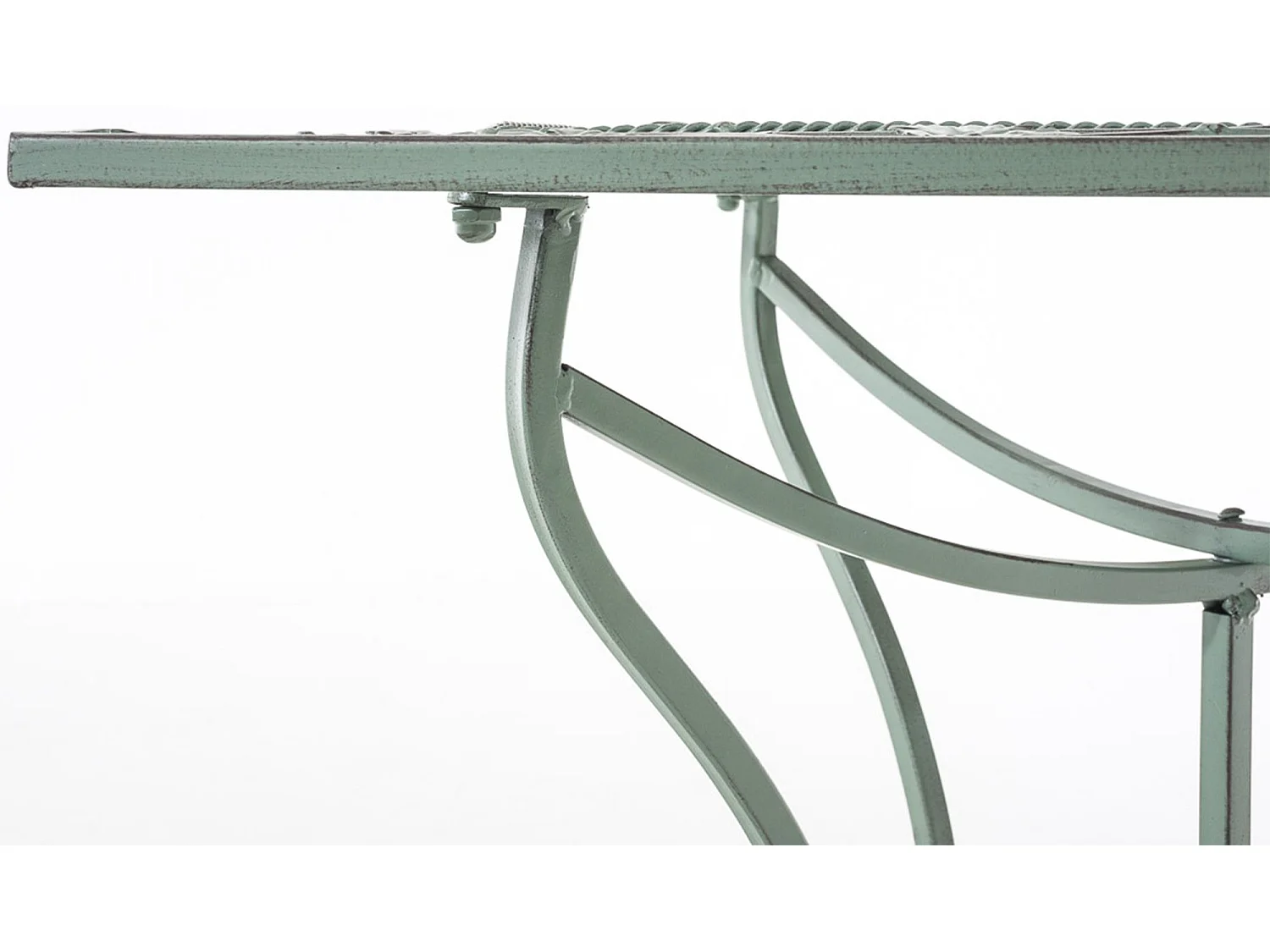 Table d'appoint de jardin - carré - Métal - 60 x 60 cm - Vert antique - Asina