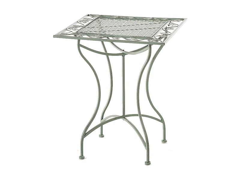 Table d'appoint de jardin - carré - Métal - 60 x 60 cm - Vert antique - Asina