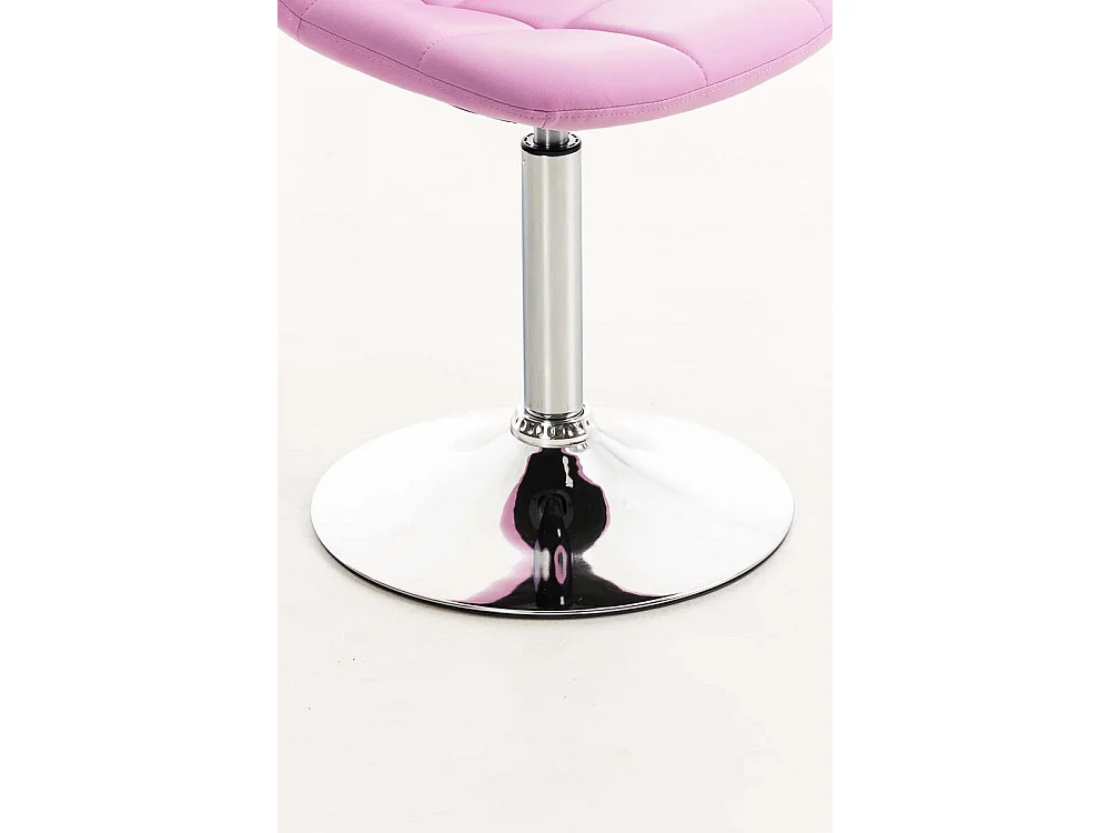 Chaise de bureau - Similicuir & Métal chromé - Rose - Emil