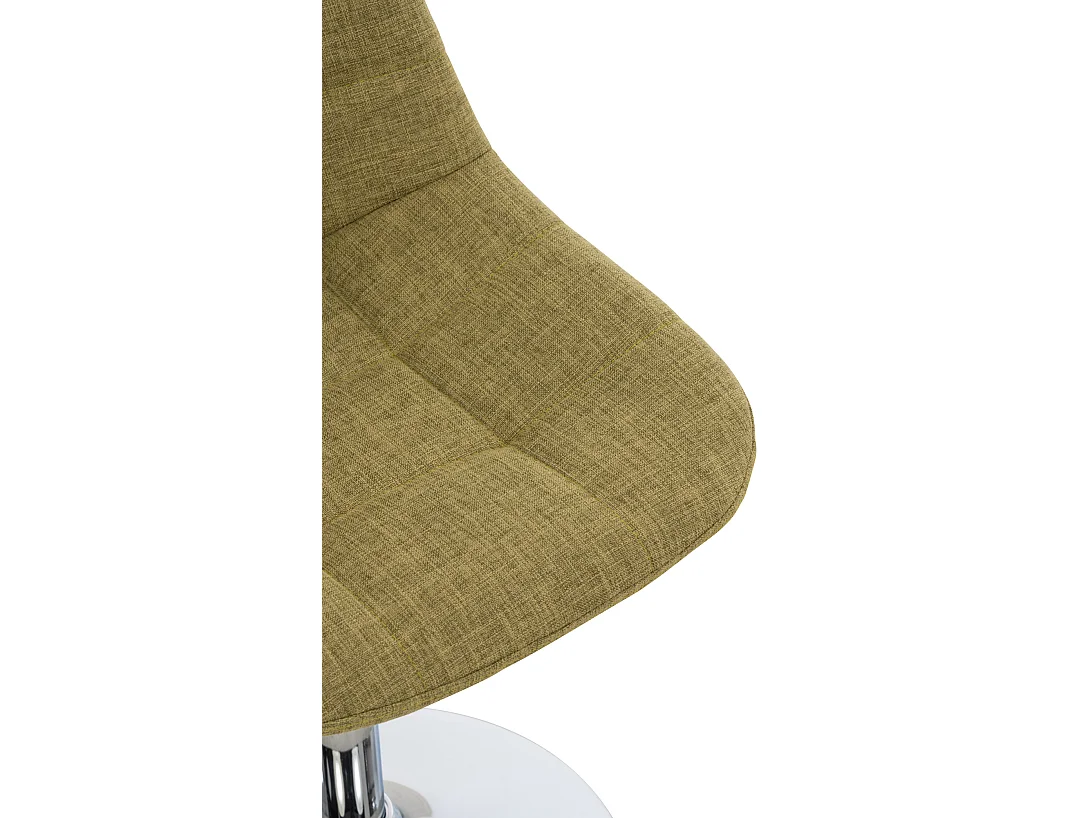 Lot de 2  Chaise de bureau - Tissu & Métal chromé - Vert - Emil