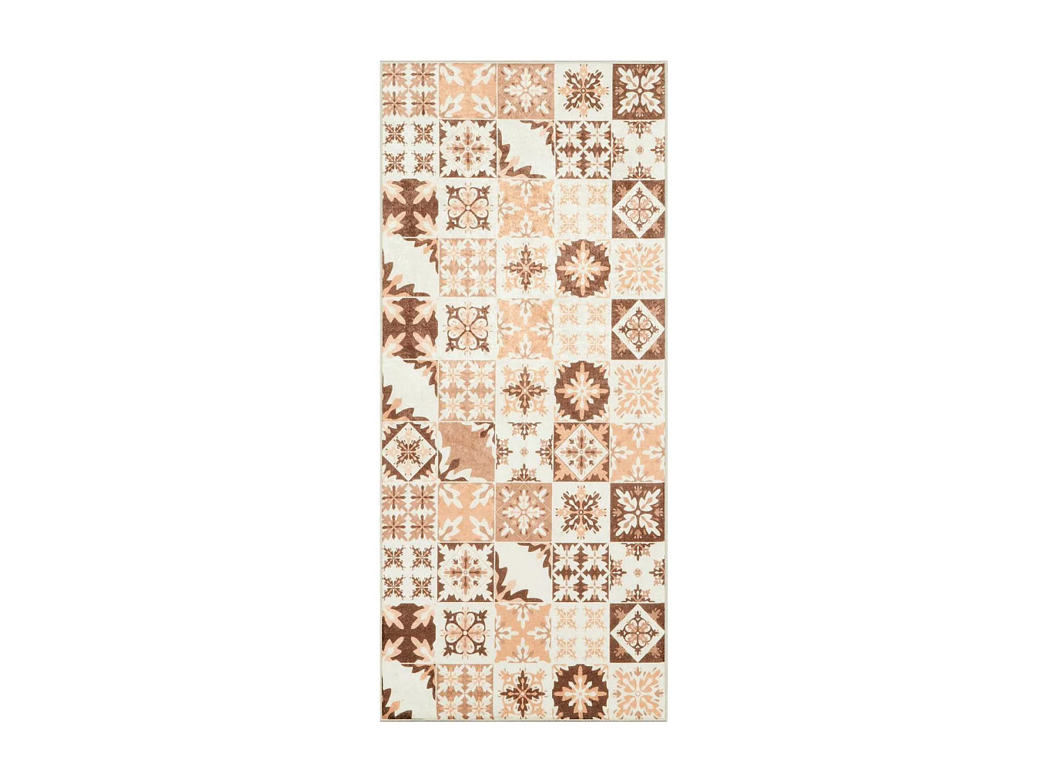 tapis open space 70x180 orange motif carreaux de ciment CAROMENT C