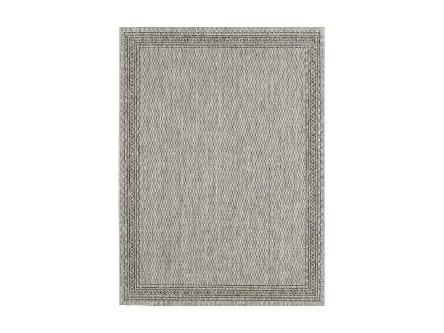 Tapis extérieur 160x213 tissé kilim gris IRISA 2