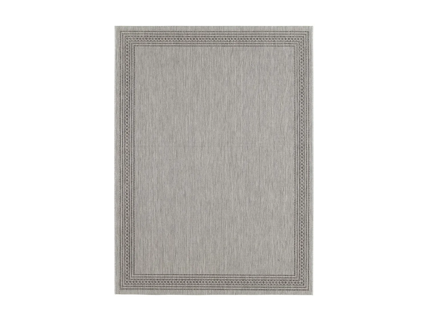 Tapis extérieur 160x213 tissé kilim gris IRISA 2