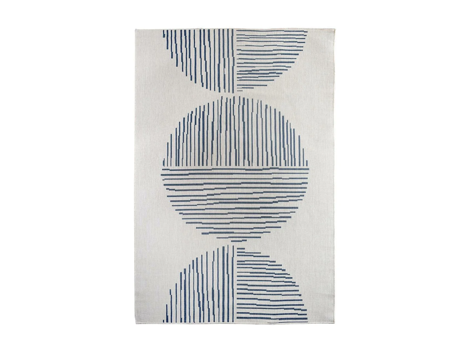 Tapis extérieur, kilim reversible 120x170 AV REVERSIBLE bleu et crème