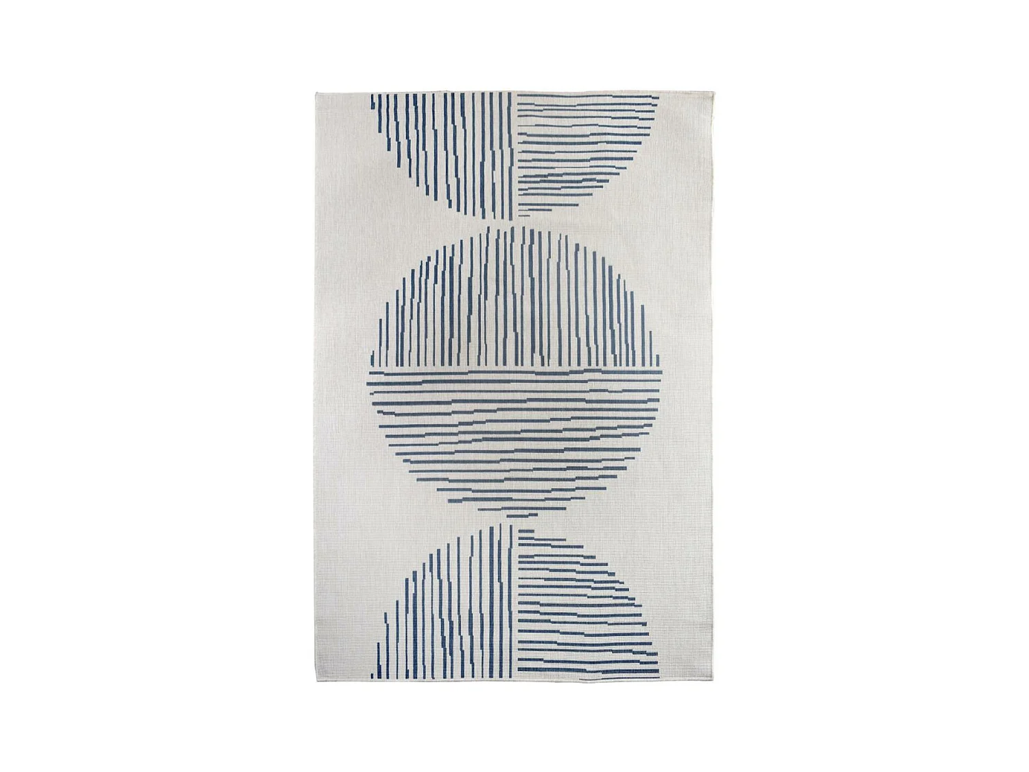 Tapis extérieur, kilim reversible 120x170 AV REVERSIBLE bleu et crème