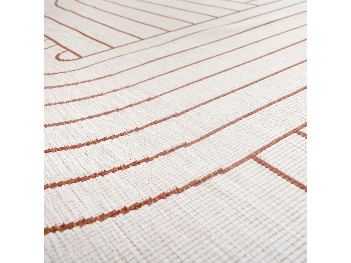 Tapis extérieur, kilim reversible 200x290  BB REVERSIBLE terracota et crème