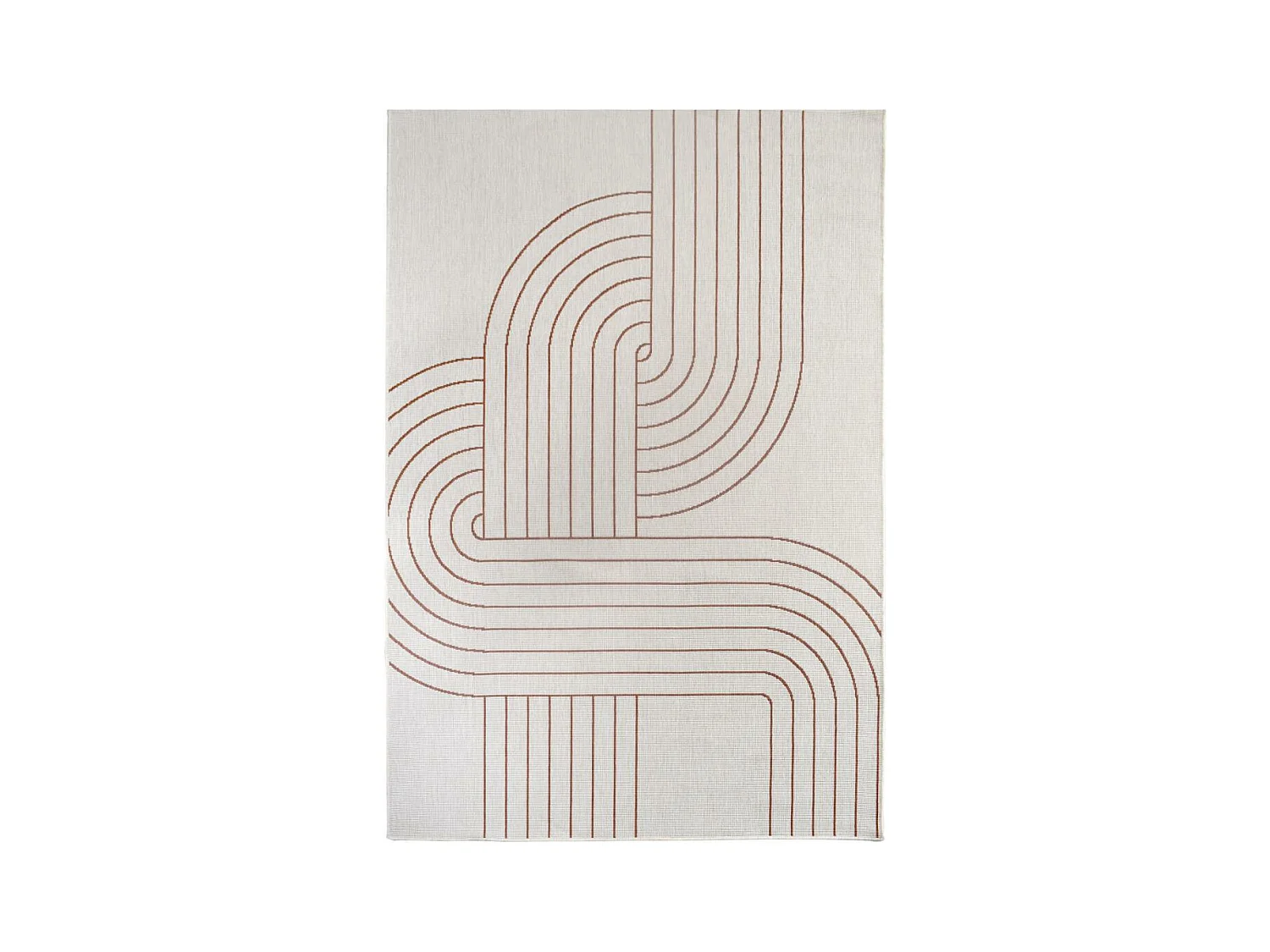 Tapis extérieur, kilim reversible 200x290  BB REVERSIBLE terracota et crème