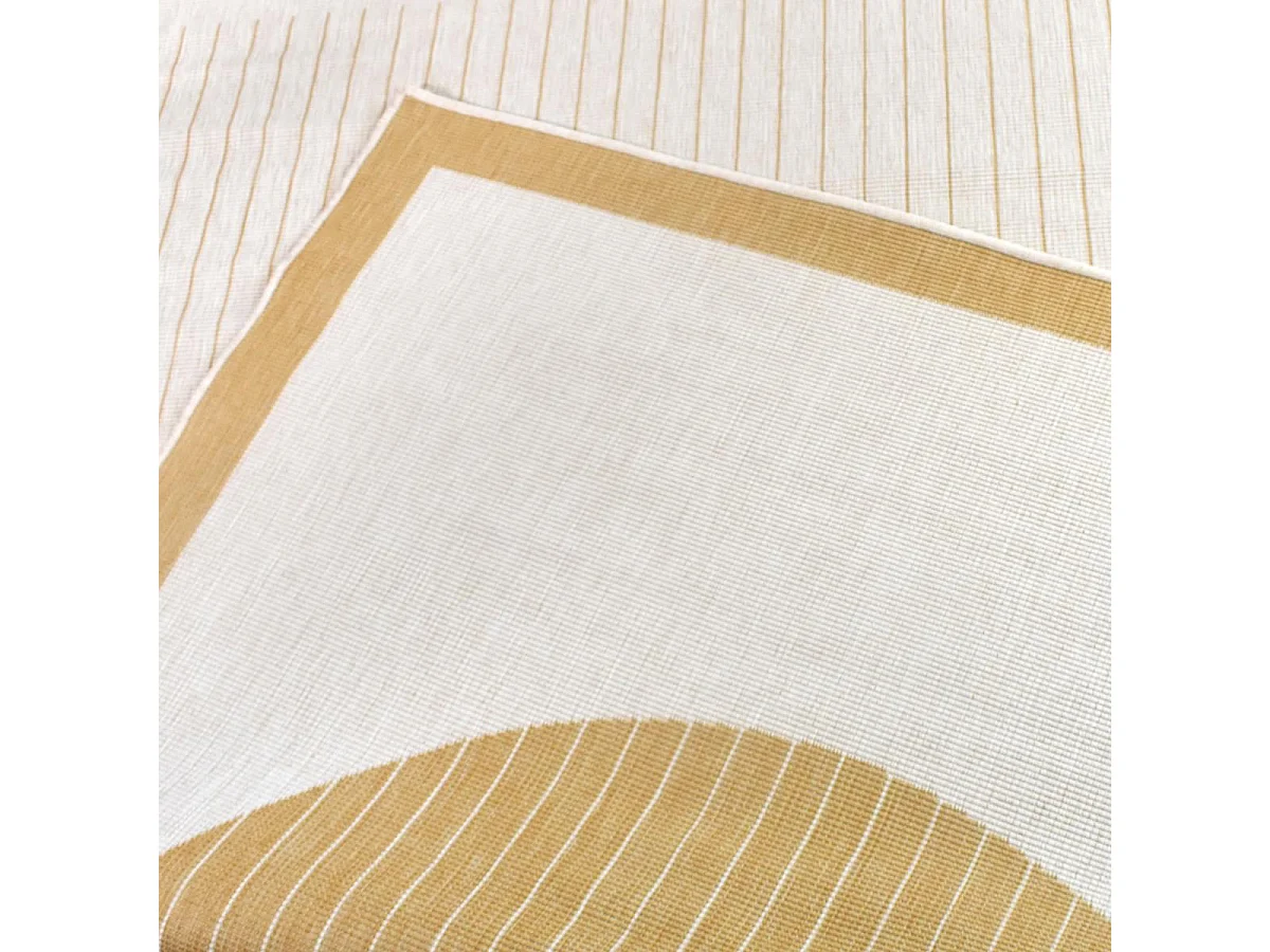Tappeto da esterno, kilim reversibile 160x230 EX1 MONE giallo