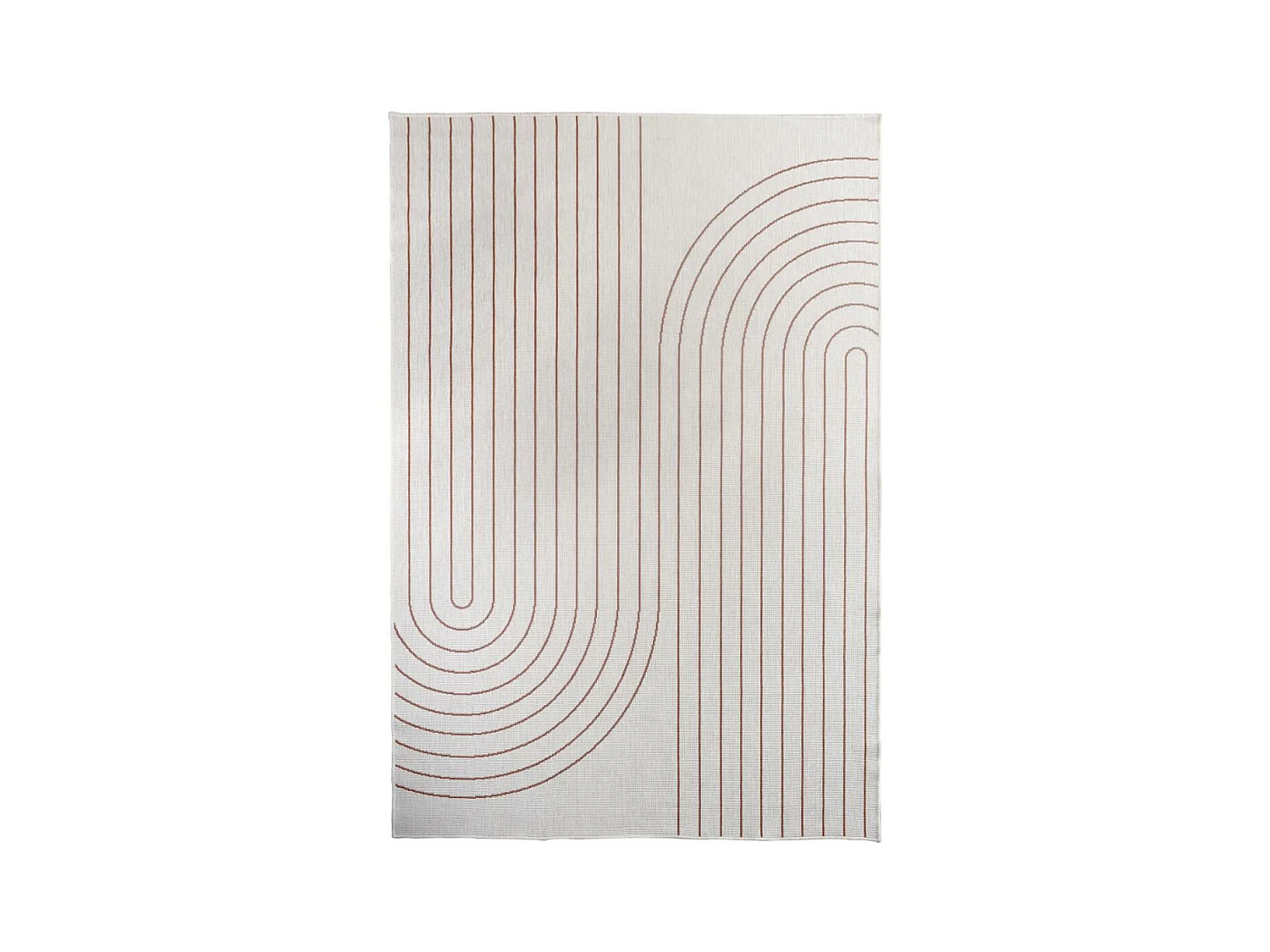 Tapis extérieur, kilim reversible 240x340 AN REVERSIBLE Terracota et crème