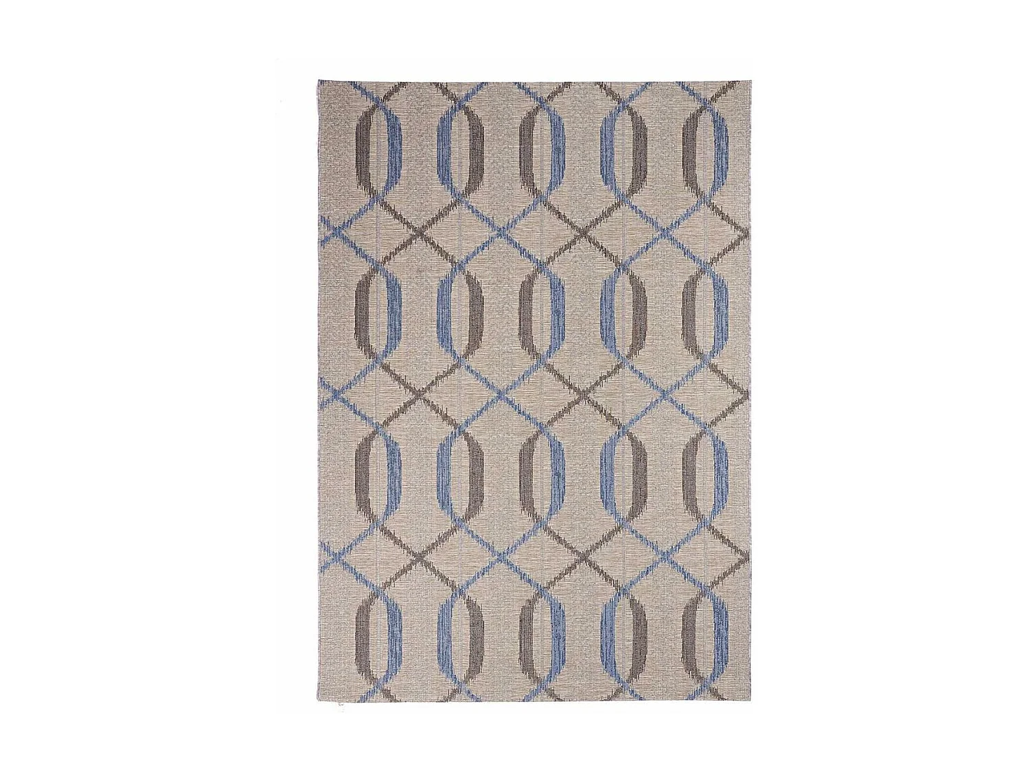 Tapis extérieur 123x180 tissé kilim gris SCANDINA