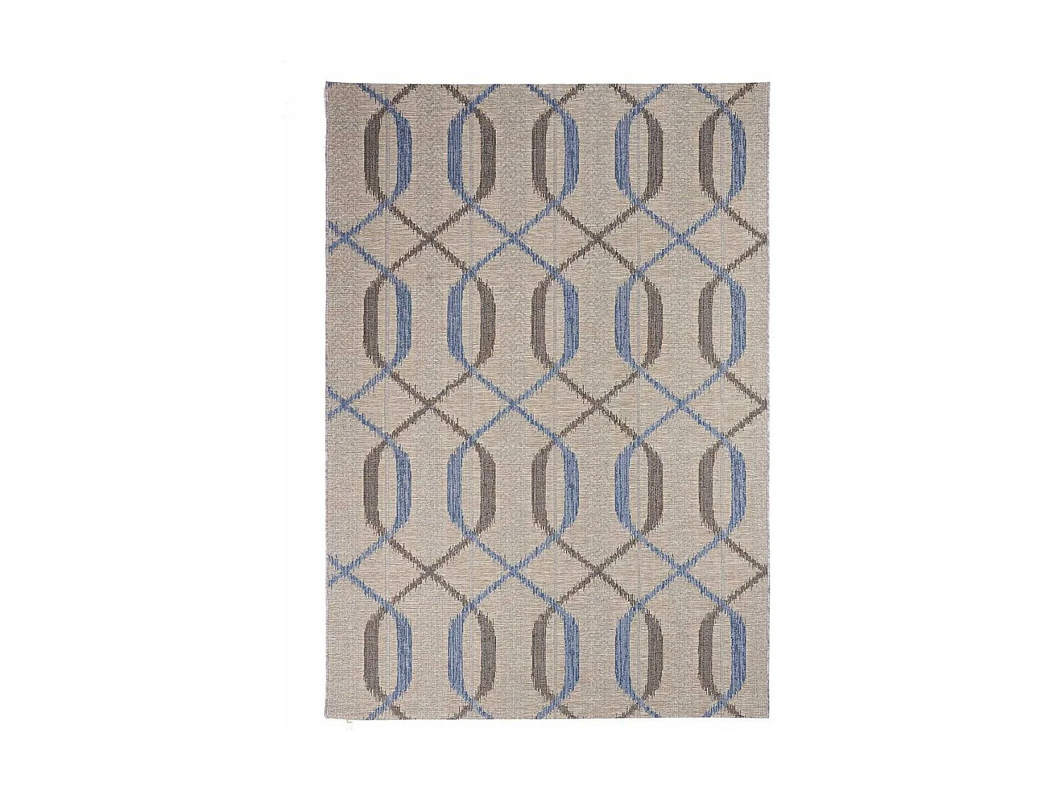 Tapis extérieur 123x180 tissé kilim gris SCANDINA