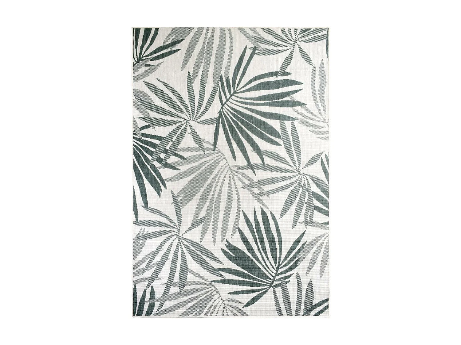 Tapis extérieur, kilim reversible 160x230 AG REVERSIBLE vert et crème