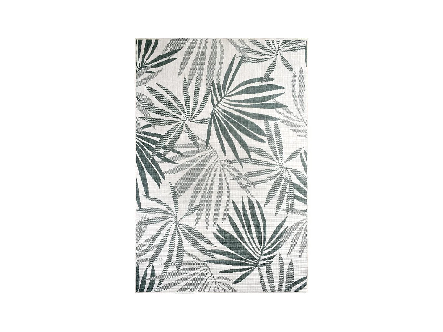Tapis extérieur, kilim reversible 160x230 AG REVERSIBLE vert et crème