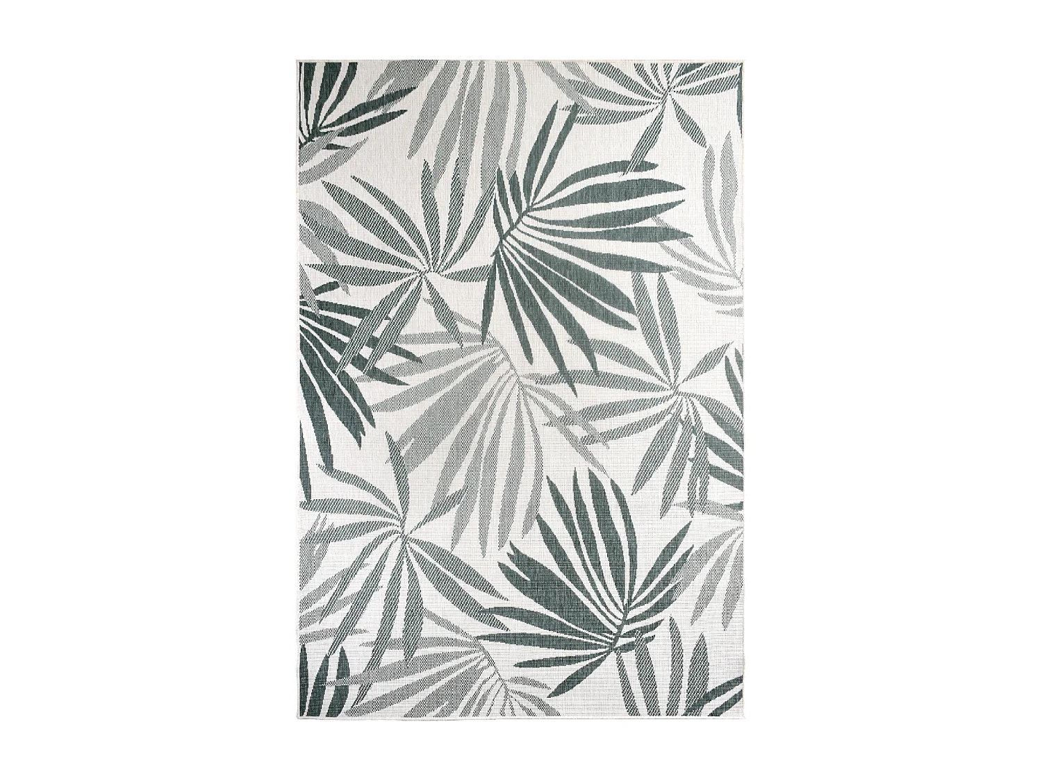 Tapis extérieur, kilim reversible 160x230 AG REVERSIBLE vert et crème