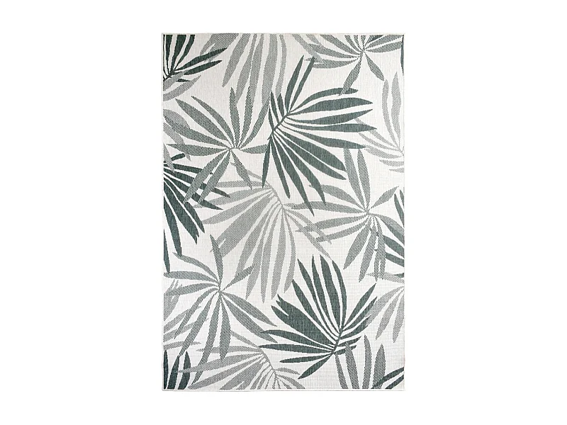 Tapis extérieur, kilim reversible 160x230 AG REVERSIBLE vert et crème