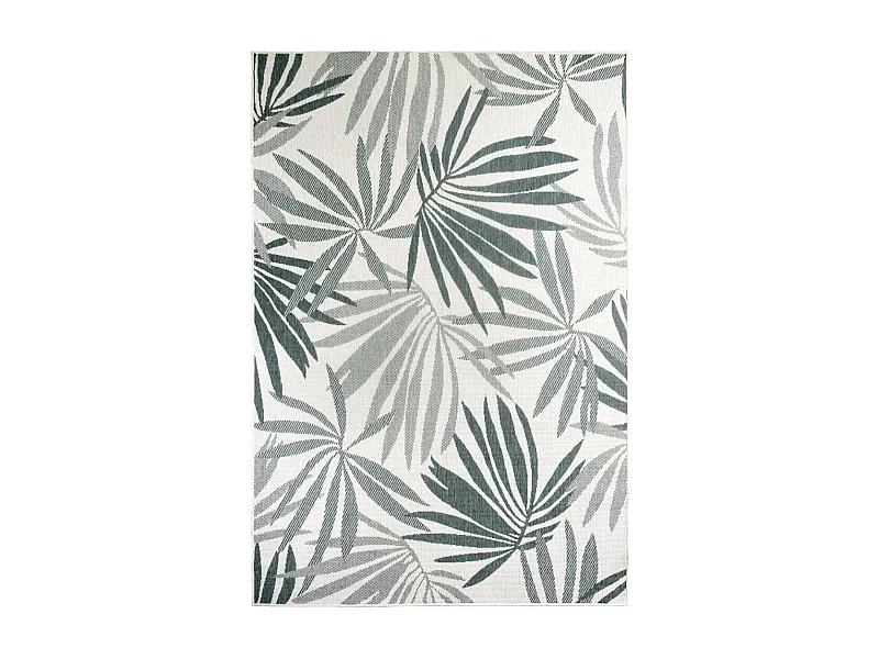 Tapis extérieur, kilim reversible 200x290 AG REVERSIBLE vert et crème