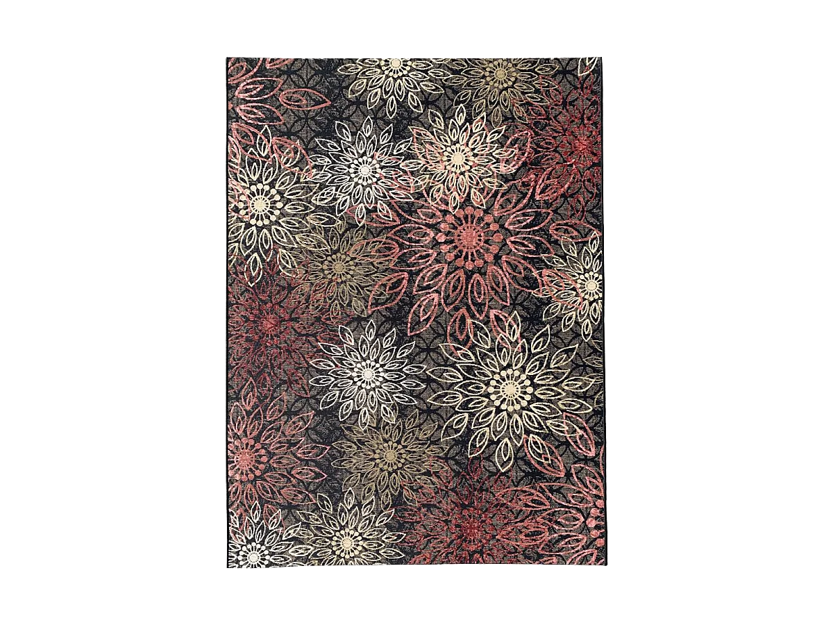 Tapis extérieur 123x180 tissé kilim multicolore ORADE