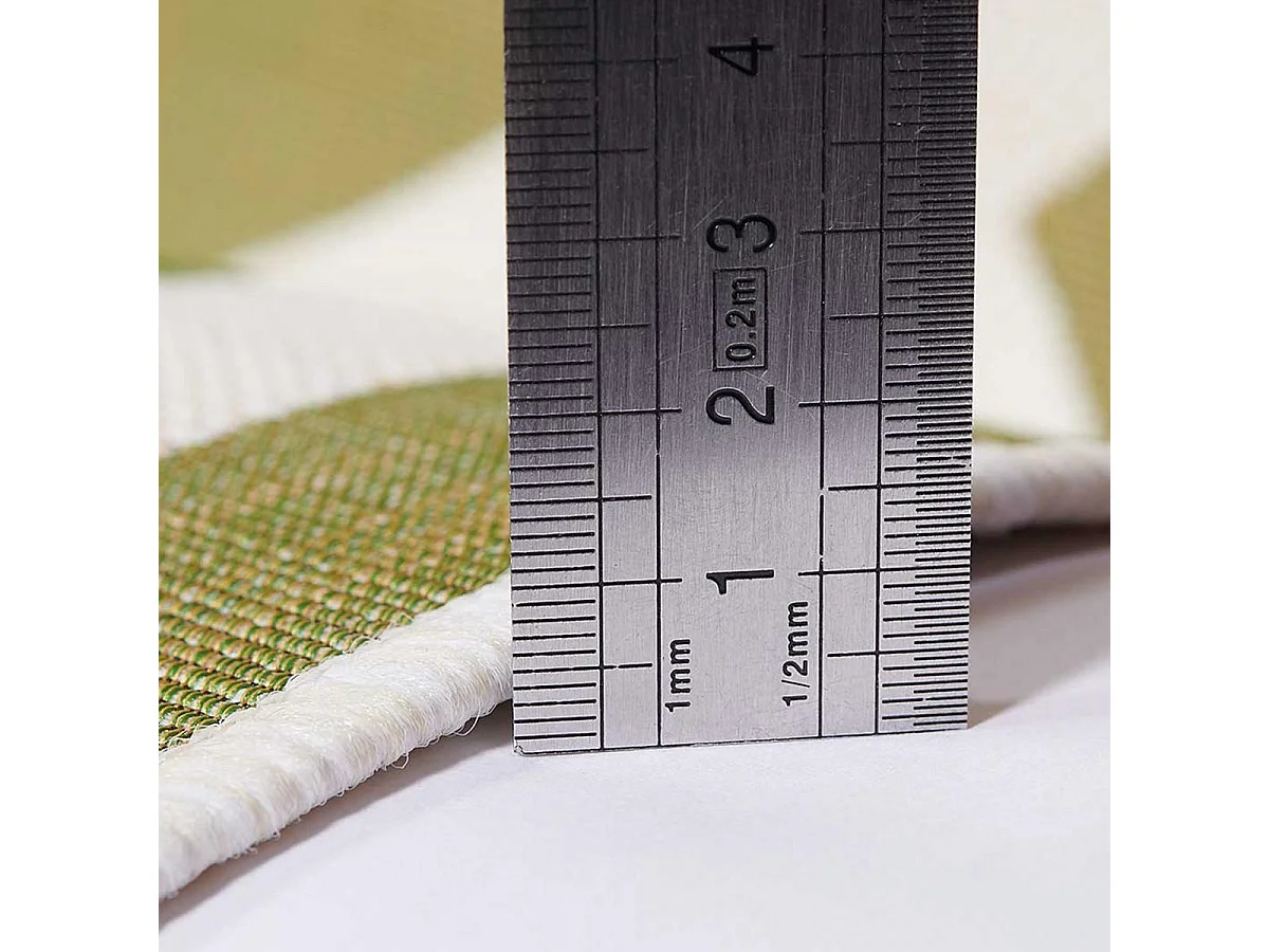 Tapis extérieur 123x180 tissé kilim vert FEUILLE