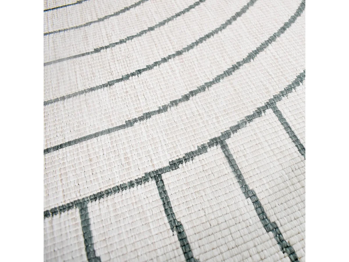 Tapis extérieur, kilim reversible 200x290 LYN2 U REVERSIBLE vert et crème