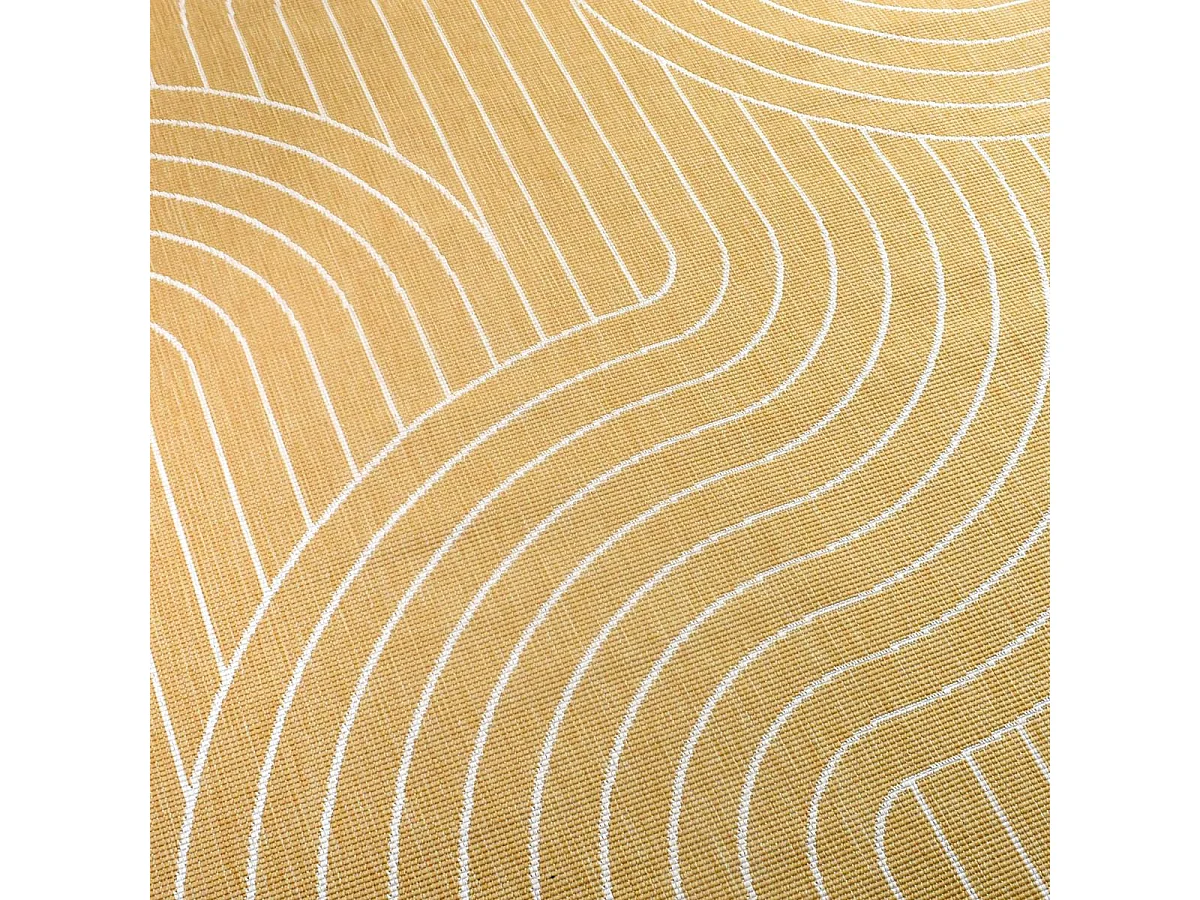 Tapis extérieur, kilim reversible 160x230 LYN2 U REVERSIBLE jaune et crème