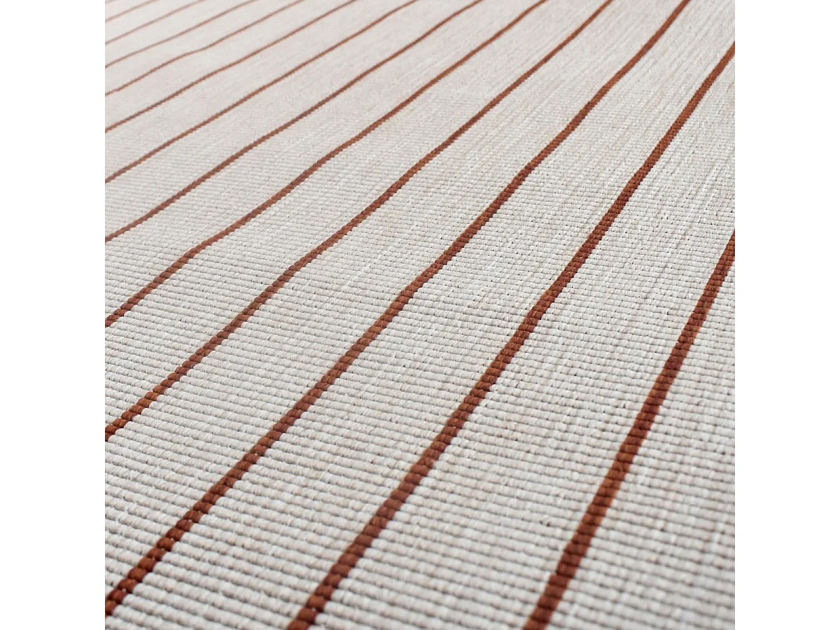 Tapis extérieur, kilim reversible 240x340 LYN2 V REVERSIBLE Terracota et crème