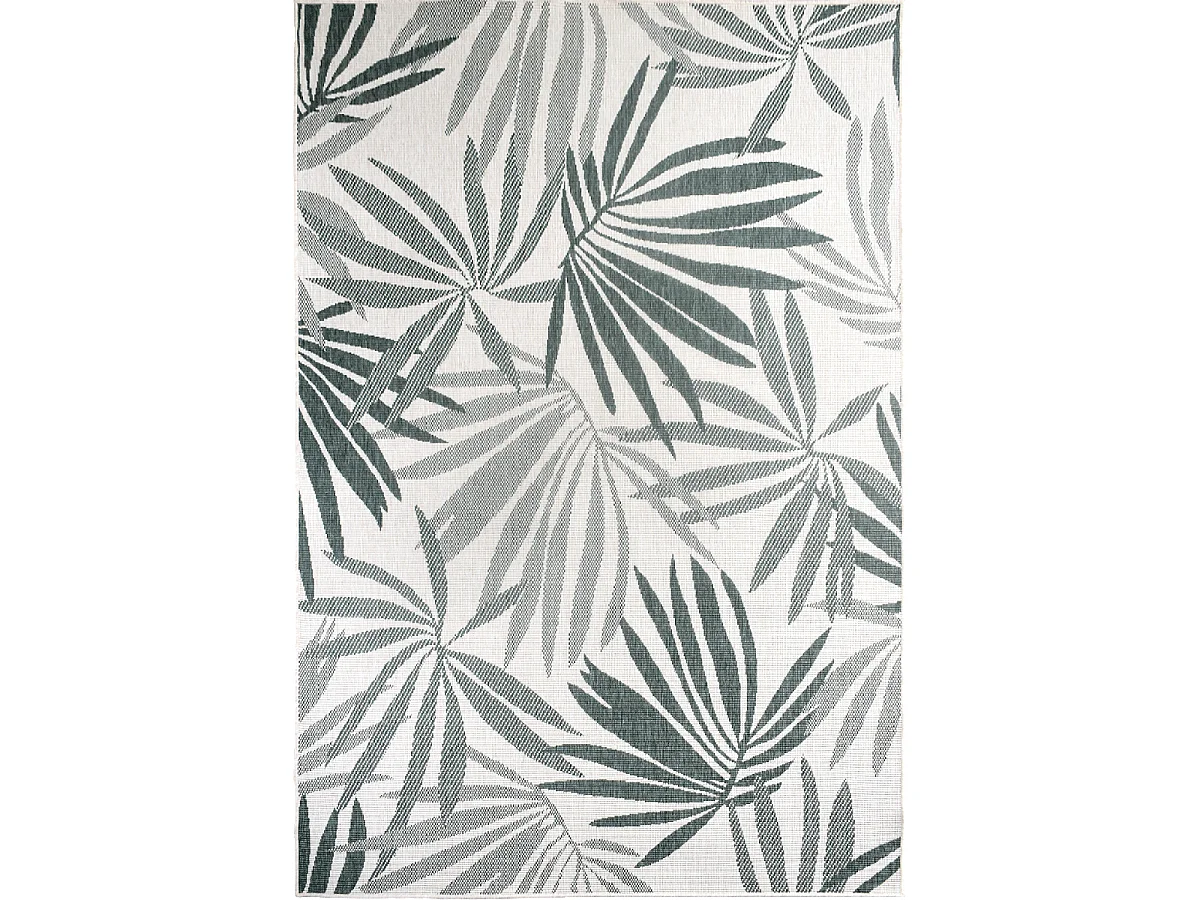 Tapis extérieur, kilim reversible 120x170 AG REVERSIBLE vert et crème