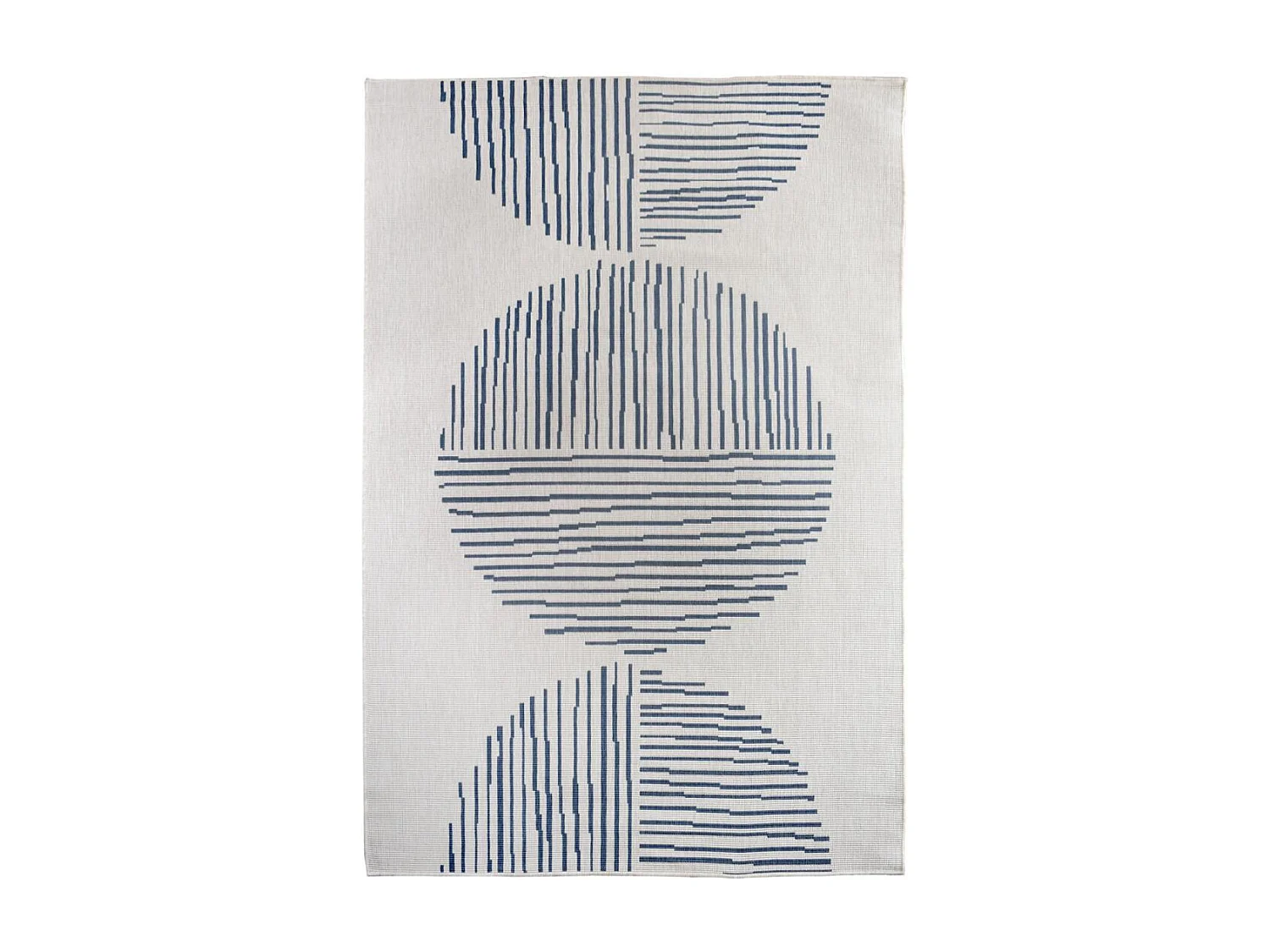 Tappeto da esterno, kilim reversibile 200x290 EX1 ORIR blu e crema