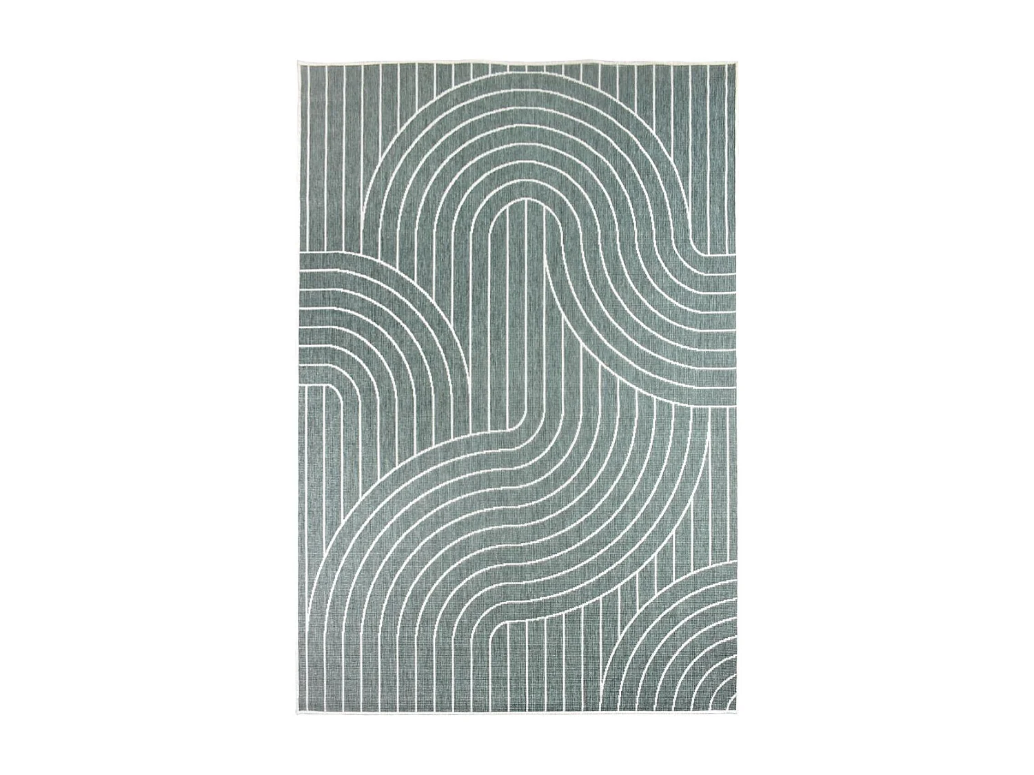 Tappeto da esterno, kilim reversibile 200x290 EX1 RUOB verde e panna