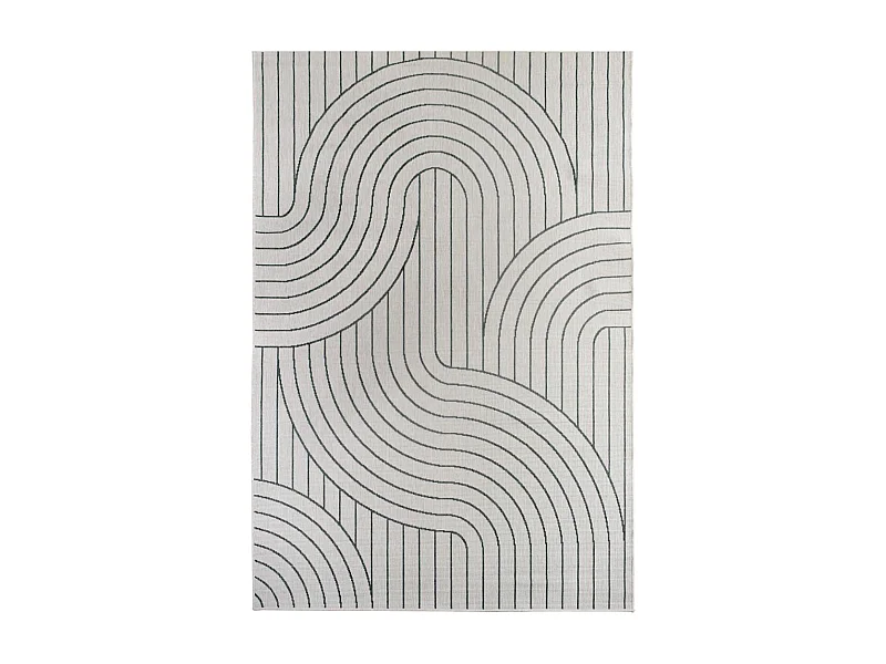 Tapis extérieur, kilim reversible 200x290 BC REVERSIBLE vert et crème