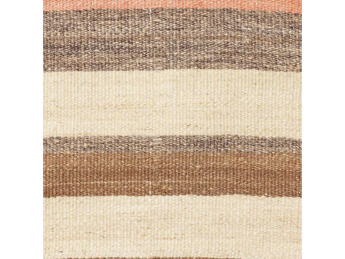 Authentique tapis d'Orient 166x217 kilim fait main en laine noir et orange B 7