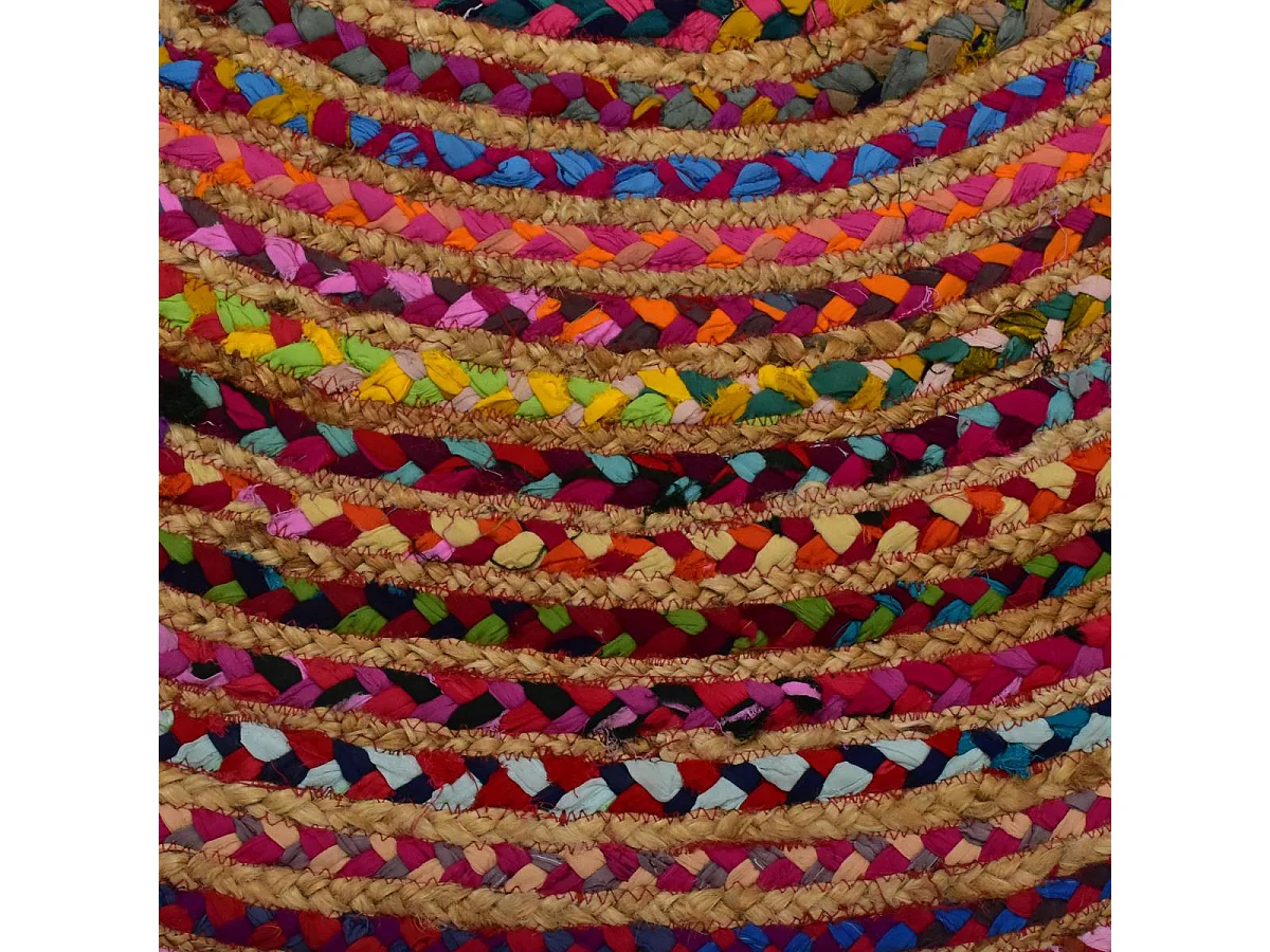 Tapis rond 140x140 rond ALANA Multicolore , tapis artisanal