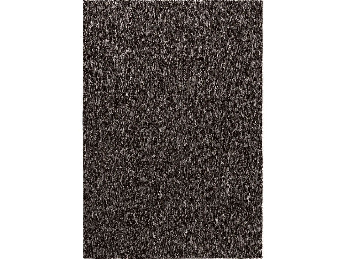 tapis salle de jeux Ø160cm tissé marron rond motif uni SAKRDA