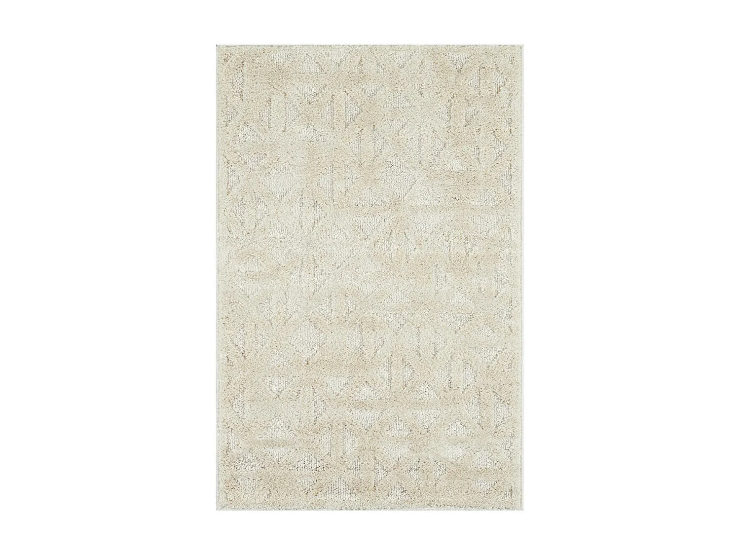 tapis chambre 120x170 tissé crème rectangle motif géométrique ELEGANCE B