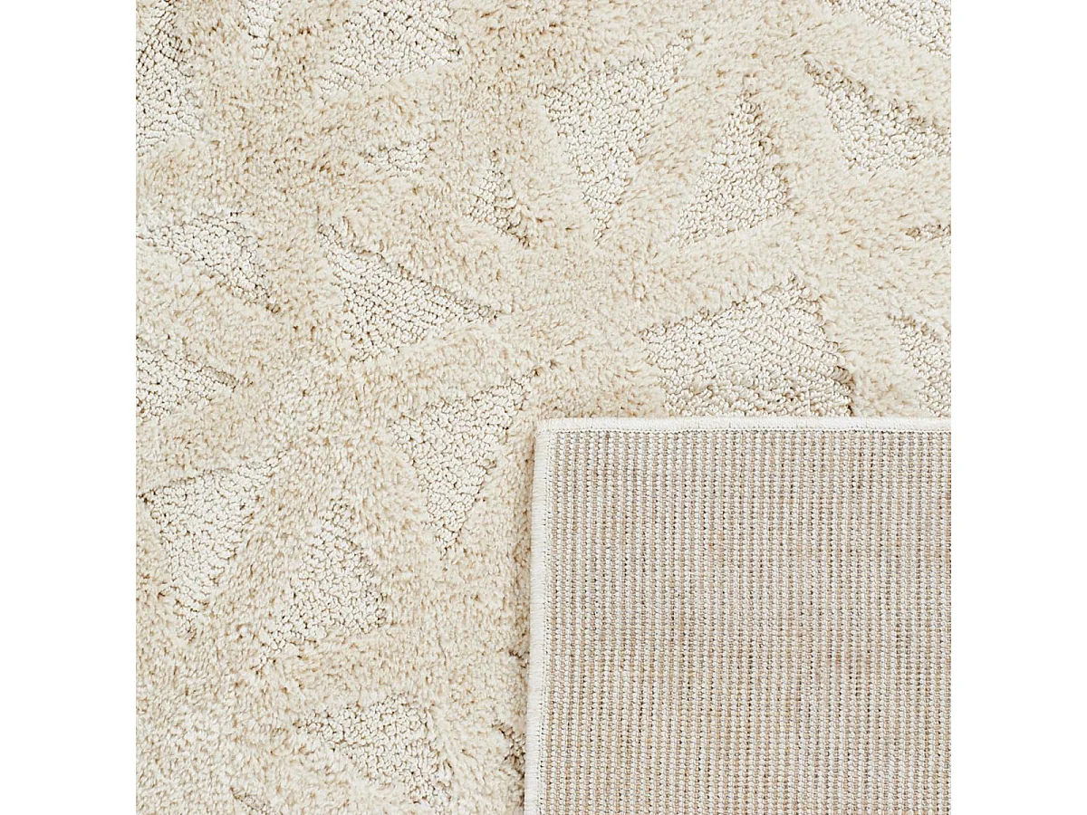 tapis chambre 120x170 tissé crème rectangle motif géométrique ELEGANCE B