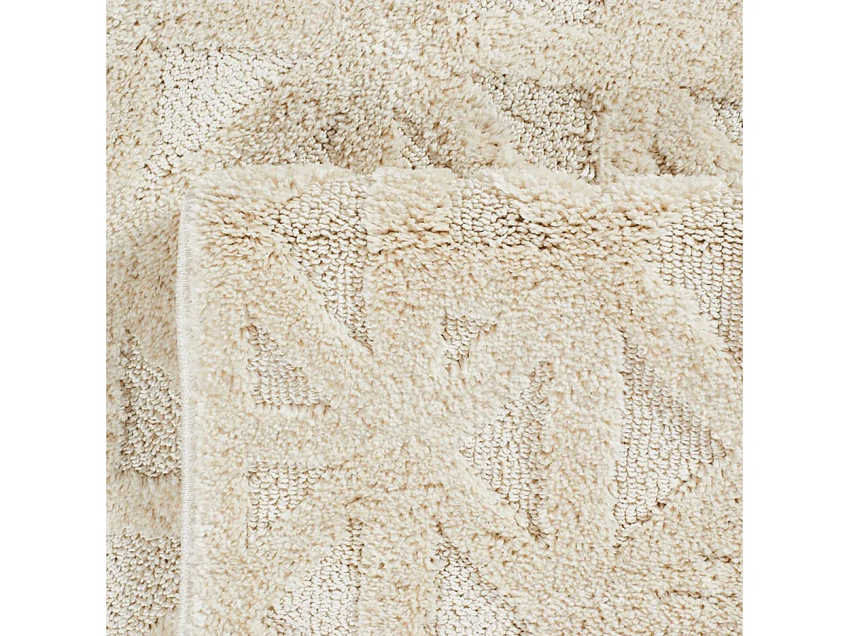 tapis chambre 120x170 tissé crème rectangle motif géométrique ELEGANCE B