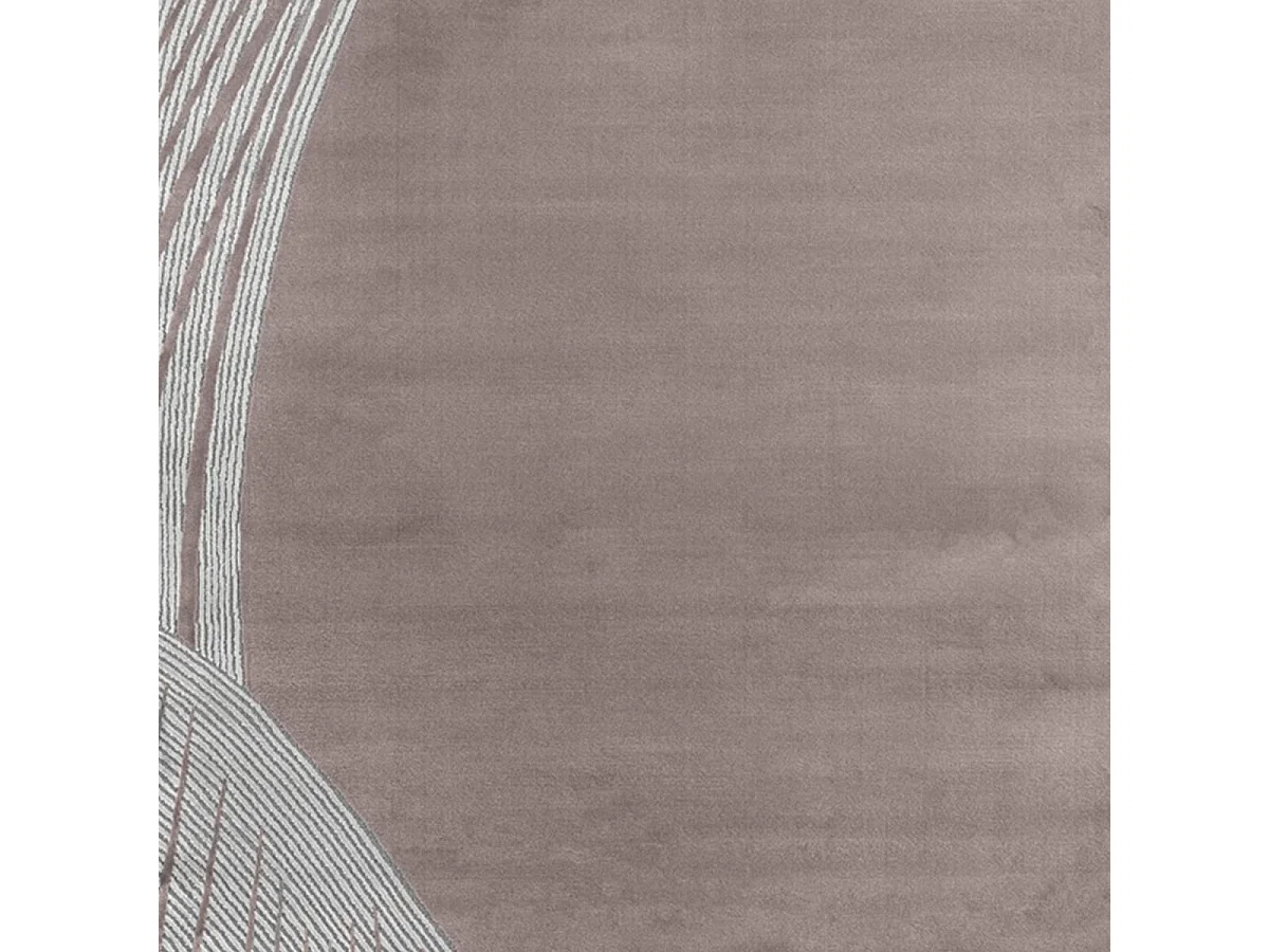 tapis chambre 160x230 tissé rose et gris rectangle motif géométrique OBEROI