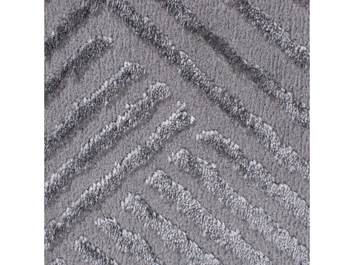 tapis chambre 80x150 tissé gris rectangle motif géométrique CEROTEO