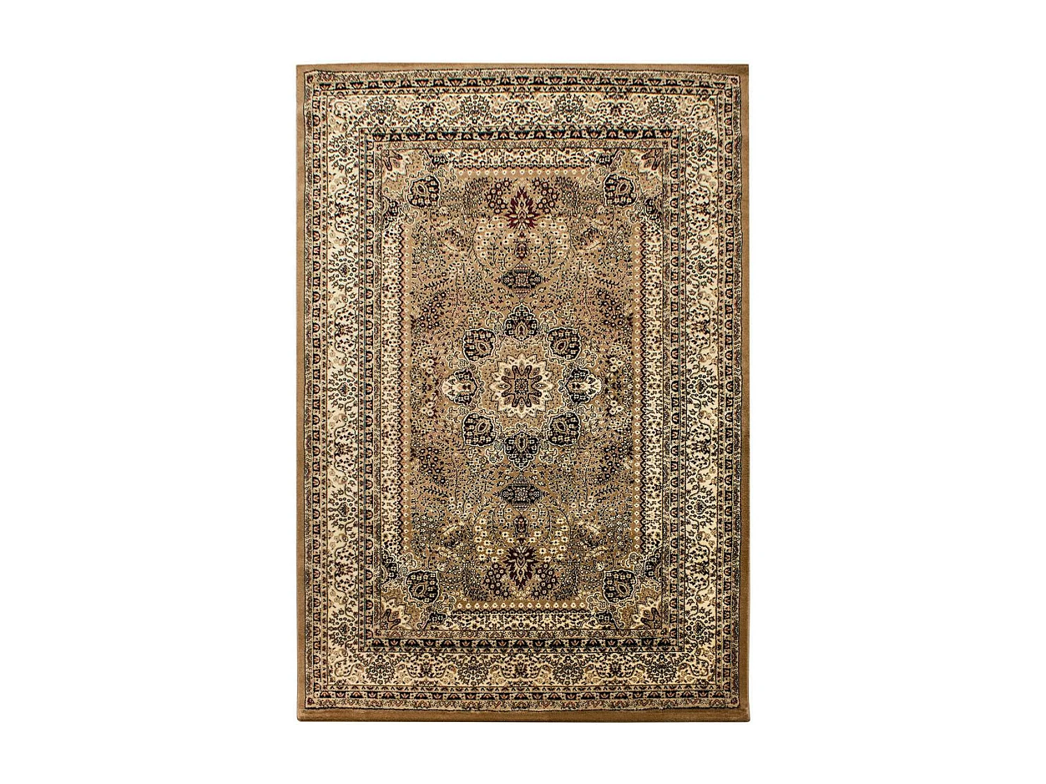 Tapis orient 120x170 rectangle beige tissé motifs orientaux BISKO