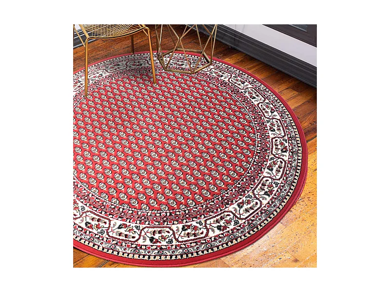 Tapis rond Ø120cm tissé motif oriental pour salon AF2 ORION