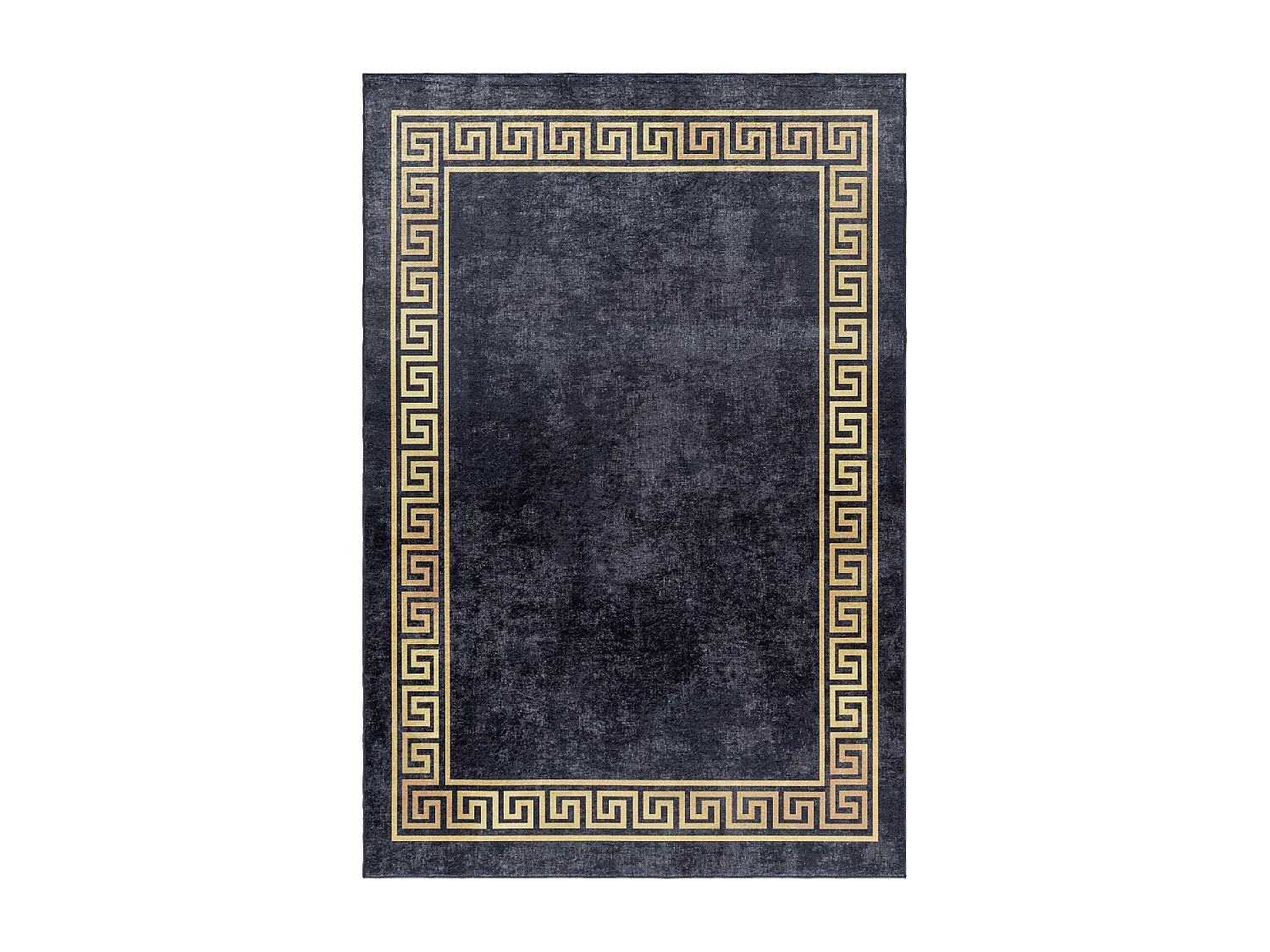 Tappeto orientale 120x170 rettangolo nero e beige intrecciato con motivi orientali HUSLIA