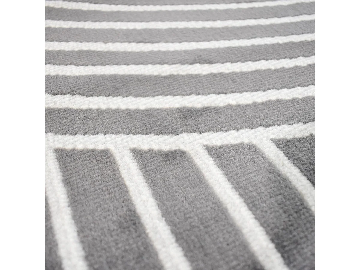 tapis salon 200x290 tissé gris rectangle motif géométrique LYN49 ARCRIL